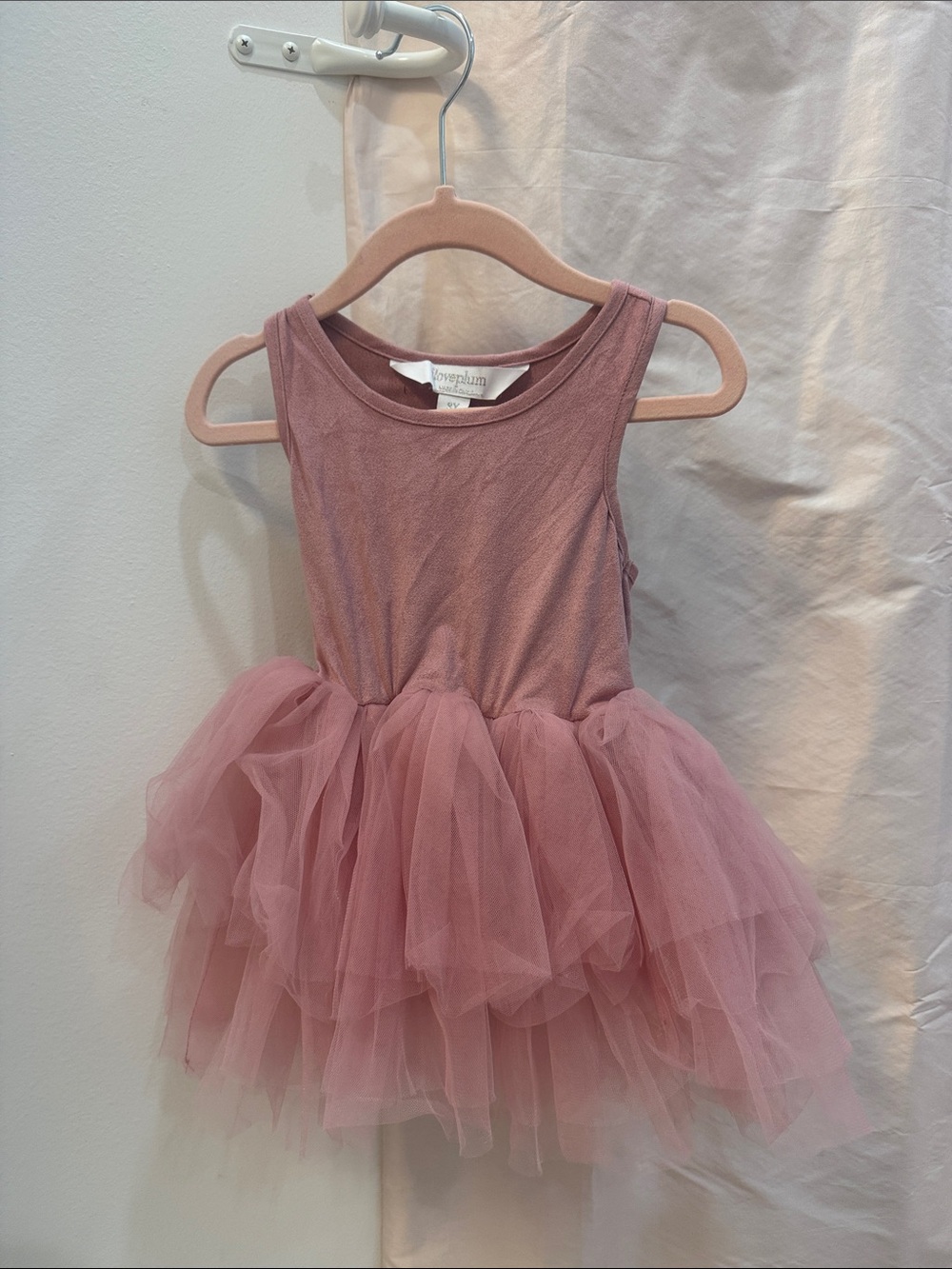 Sleeveless Dusty Rose Tulle Tutu Dress for Kids by Loveplum